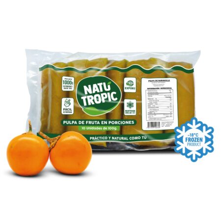IQF Ecuadorian Lulo Pulp - Pulpa de Naranjilla Ecuatoriana Congelado 100g each (Pack of 10 sachets)