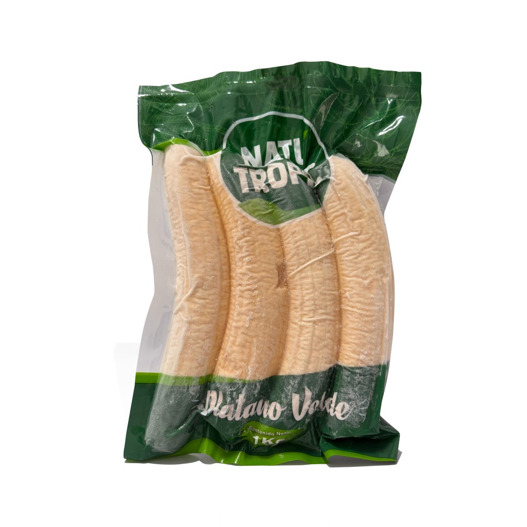 IQF Green Plantain - Plátano Verde Entero Congelado 1KG