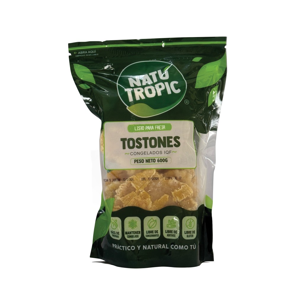 IQF Flattened Tostones Plantain - Tostones Congelados 600g